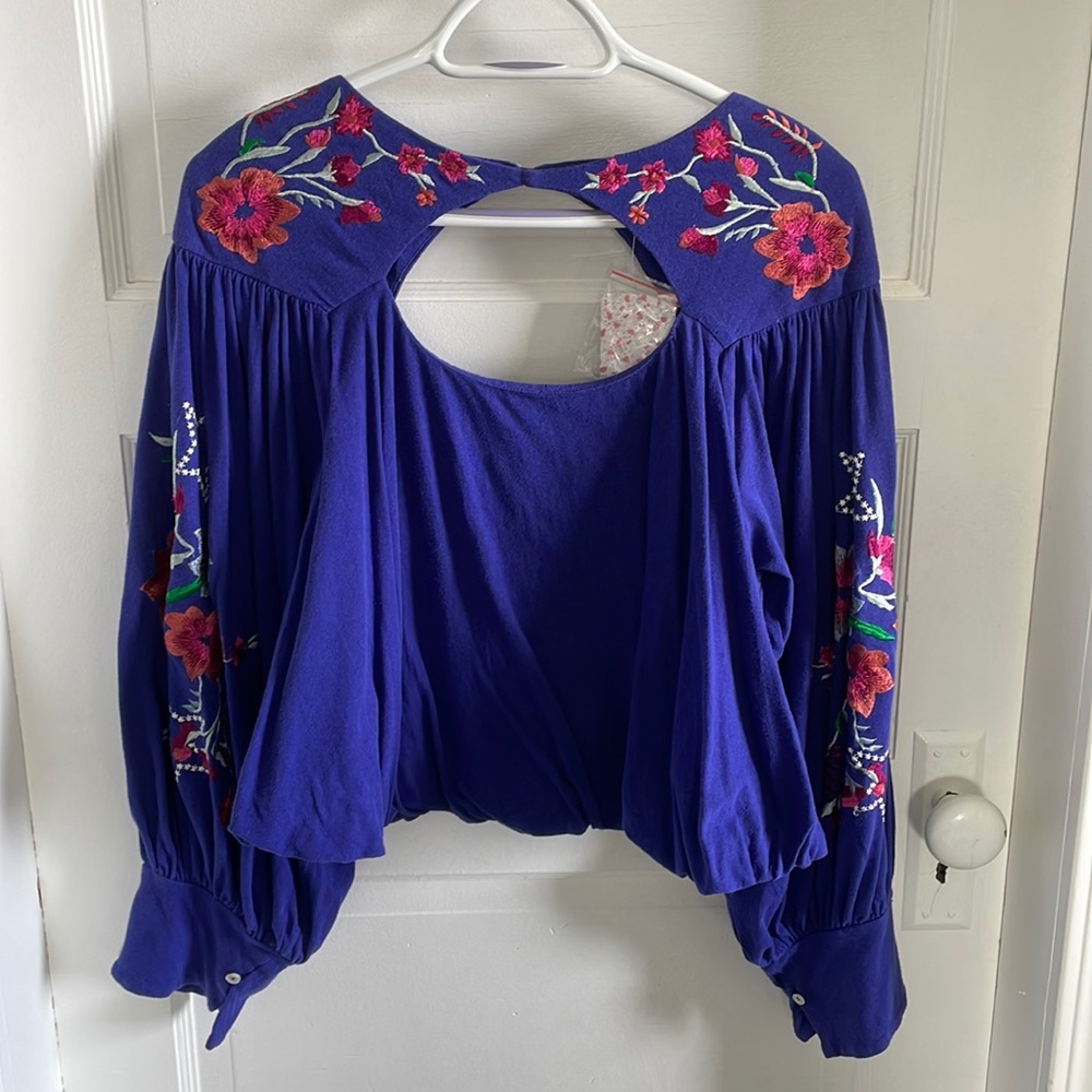 Embroidered Free People Blouse